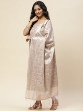 Woven Chanderi Unstitched Suit With Dupatta